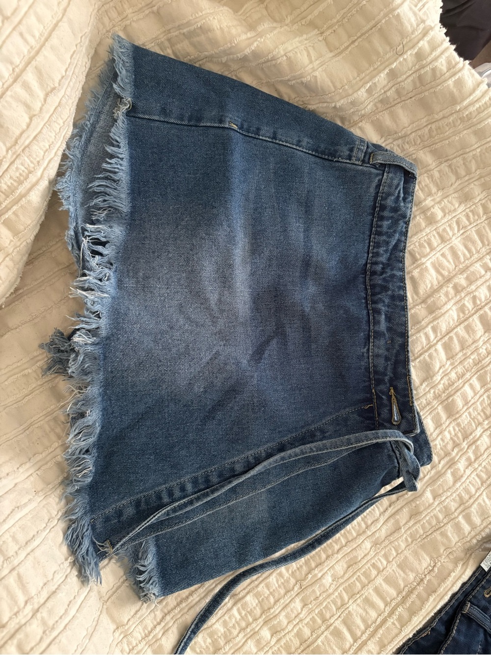 Denim Frayed Hem Women’s Short